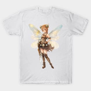 Watercolor Steampunk Fairy Girl #8 T-Shirt